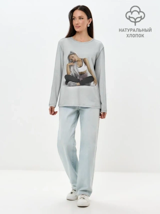 Лонгслив женский. Хлопок / Спортивная Ариана