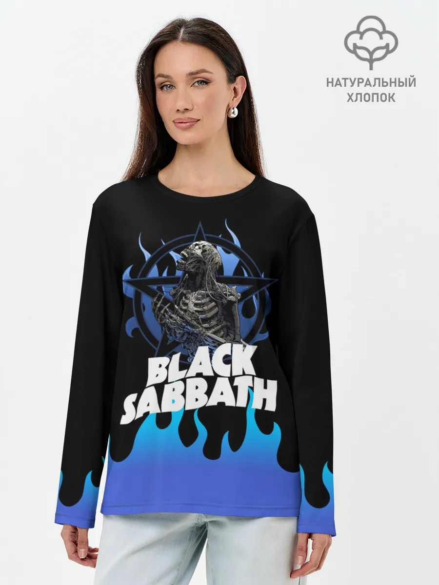 Лонгслив женский. Хлопок / Black Sabbath | Heavy Metal