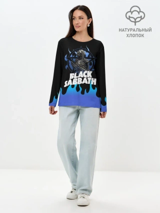 Лонгслив женский. Хлопок / Black Sabbath | Heavy Metal