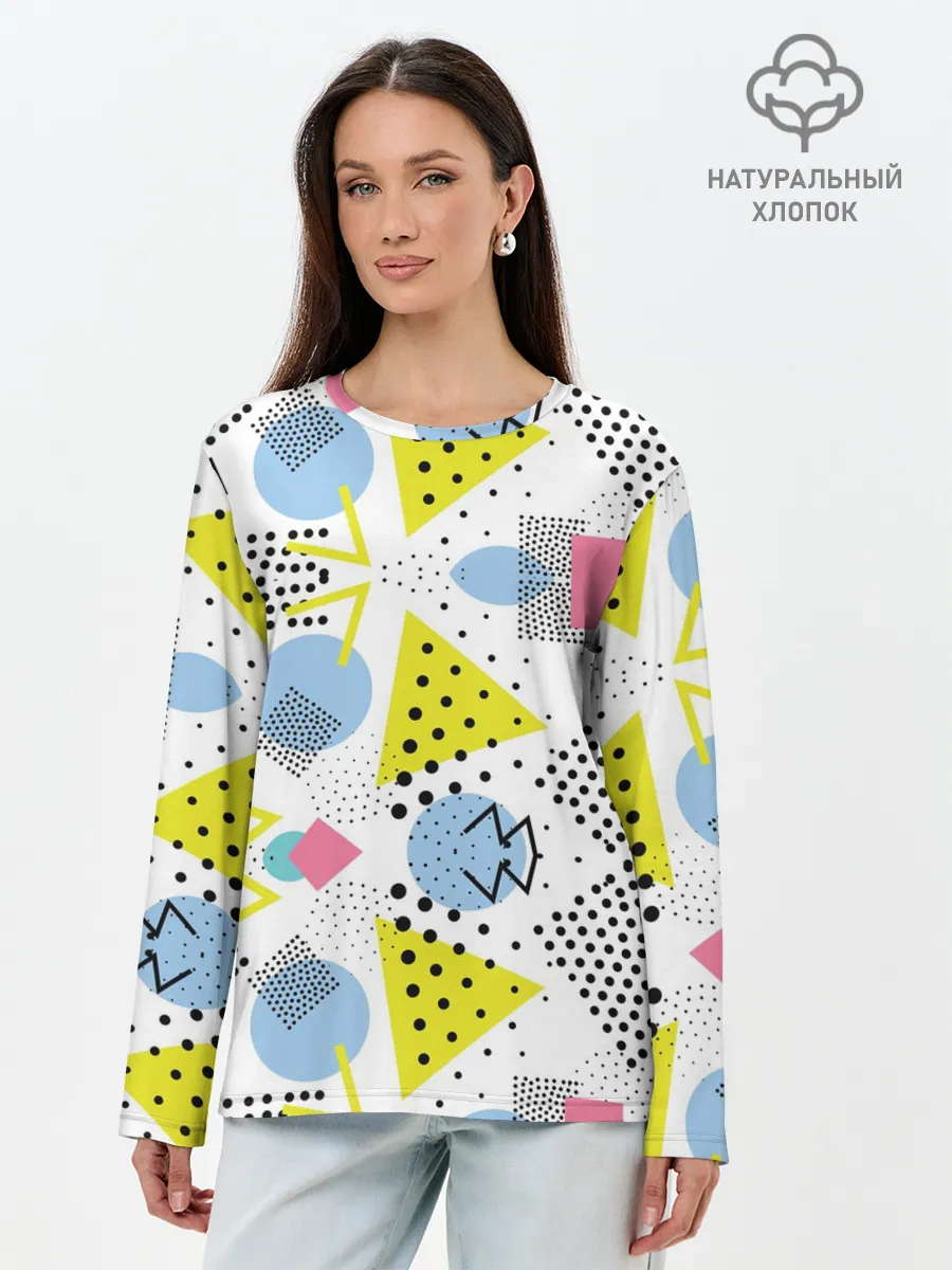 Лонгслив женский. Хлопок / свежее дыхание