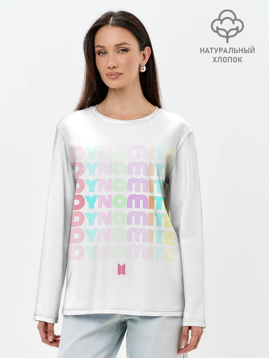 Лонгслив женский. Хлопок / DYNAMITE | BTS ver.2