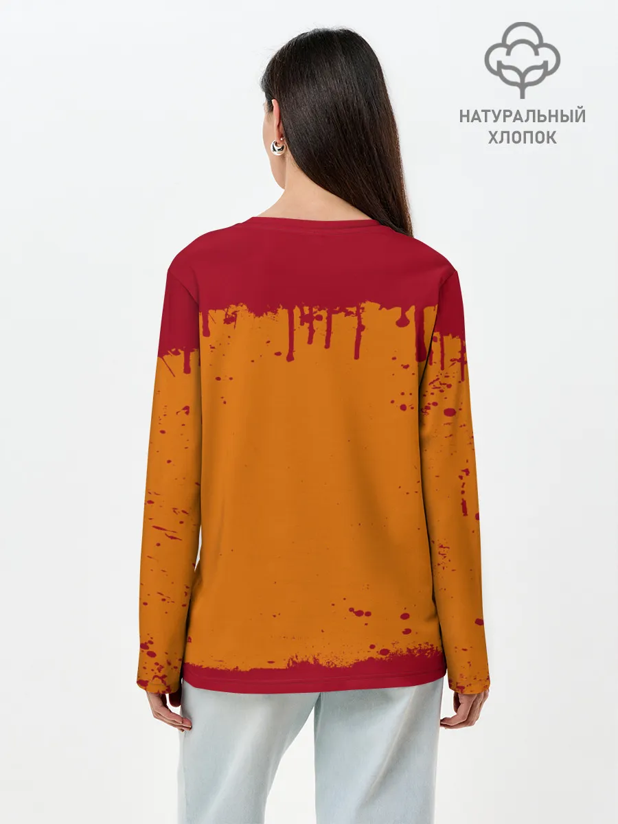 Лонгслив женский. Хлопок / ЛЕТУЧАЯ КОТОМЫШЬ | ХЭЛЛОУИН