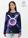 Лонгслив женский. Хлопок / Телец / Taurus, Знак зодиака