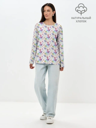 Лонгслив женский. Хлопок / Merry Christmas