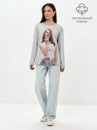Лонгслив женский. Хлопок / Дерзкая Лана