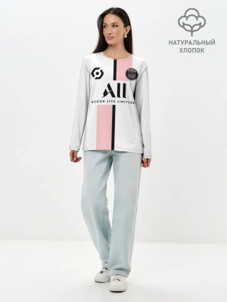 Лонгслив женский. Хлопок / Неймар ПСЖ гостевая форма 2021/2022