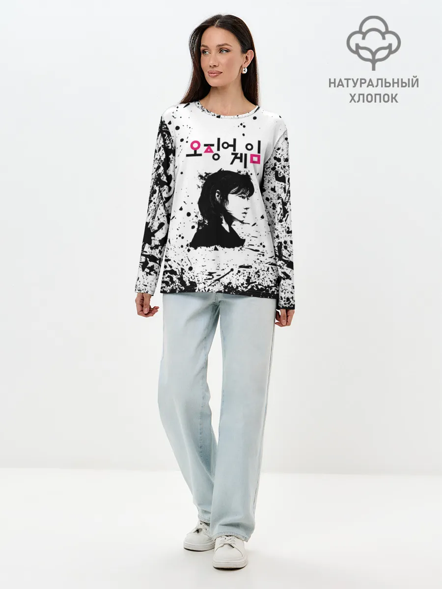 Лонгслив женский. Хлопок / 067 | Кан Сэ Бёк | Чон Хо Ён