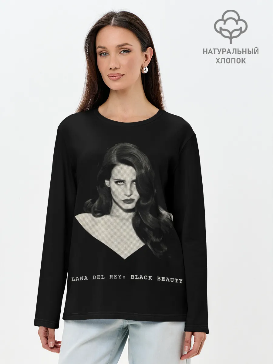 Лонгслив женский. Хлопок / Black beauty