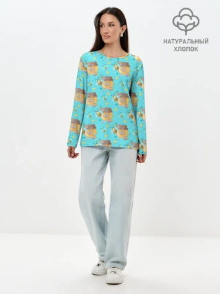 Лонгслив женский. Хлопок / Кто пчелок уважает