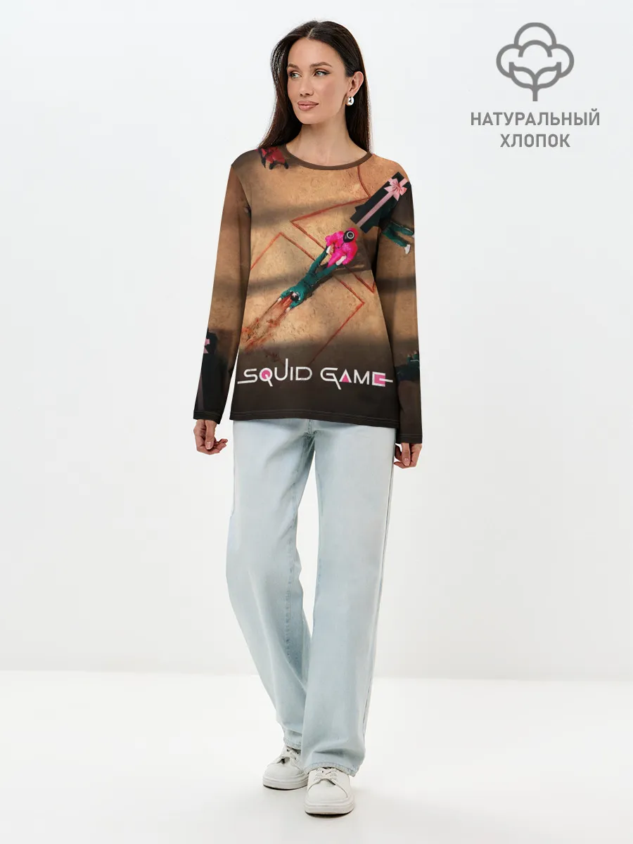 Лонгслив женский. Хлопок / Игра в Кальмара Обложка