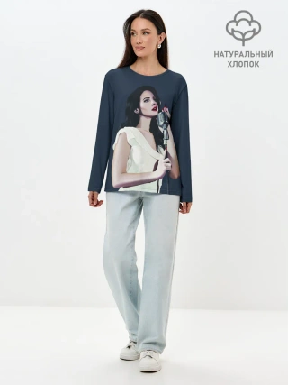 Лонгслив женский. Хлопок / Лана с микрофоном