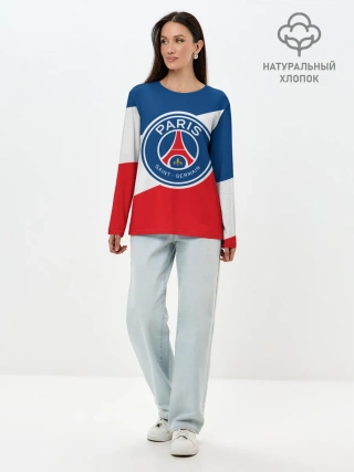 Лонгслив женский. Хлопок / Paris Saint-Germain FC