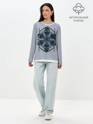 Лонгслив женский. Хлопок / ДнД Готика FULL