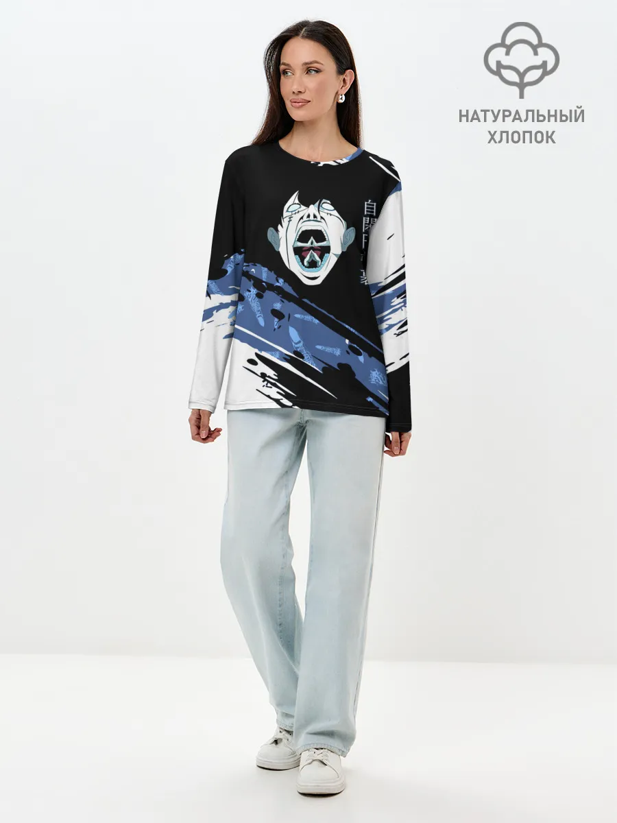 Лонгслив женский. Хлопок / Махито Магическая битва