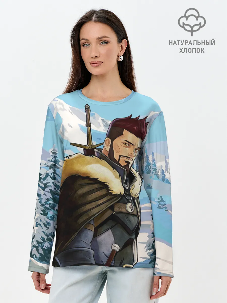 Лонгслив женский. Хлопок / Весемир, Ведьмак