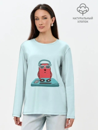 Лонгслив женский. Хлопок / Воспроизведение
