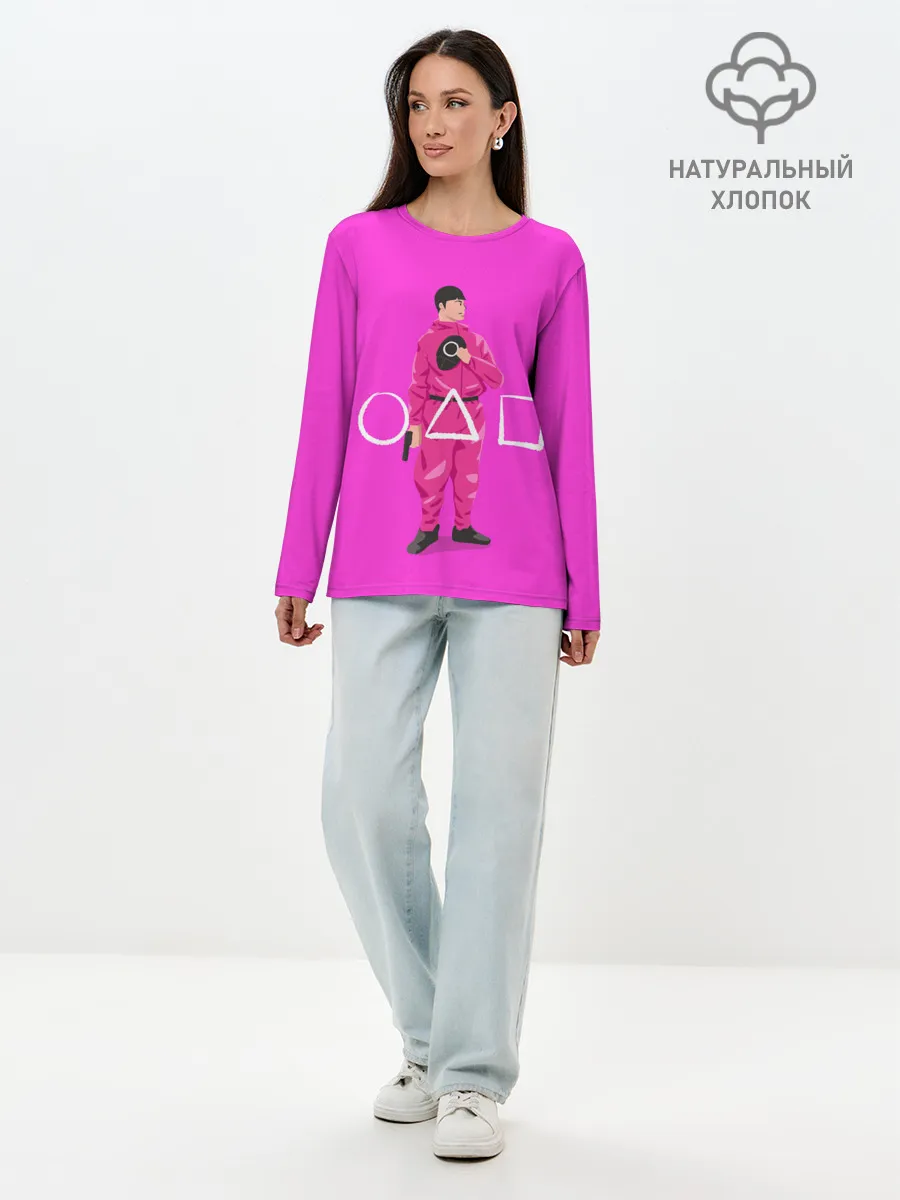 Лонгслив женский. Хлопок / Круги в деле