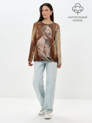 Лонгслив женский. Хлопок / Ярость Конора МакГрегора