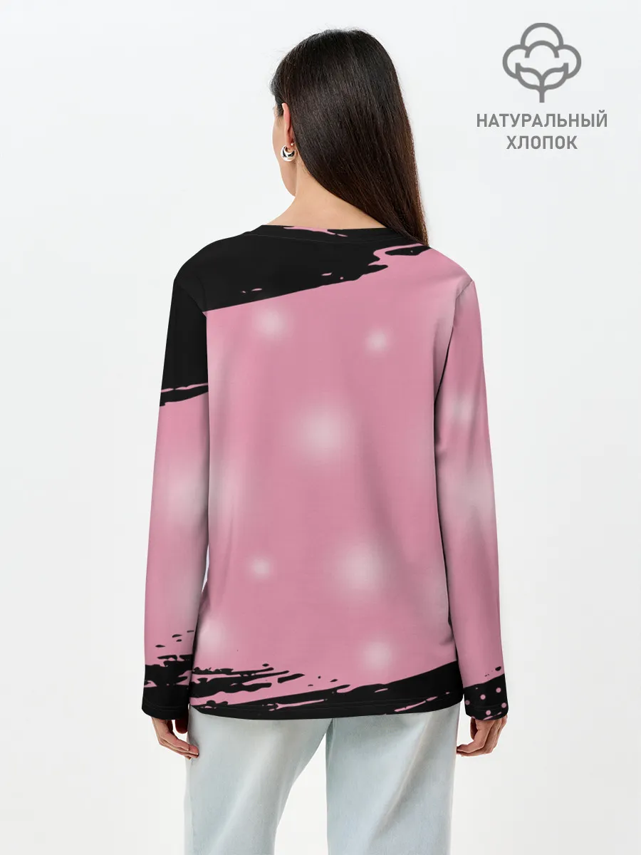 Лонгслив женский. Хлопок / МИЛЫЙ КАЛЬМАР | ТРЕУГОЛЬНИК КВАДРАТ КРУГ