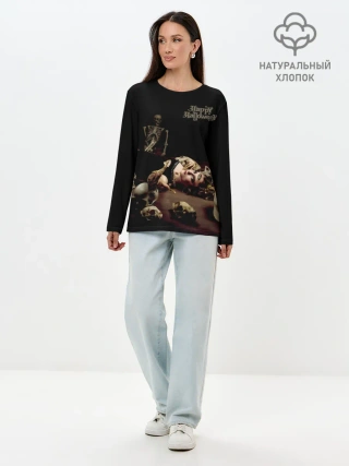 Лонгслив женский. Хлопок / Ведьма с третьим глазом