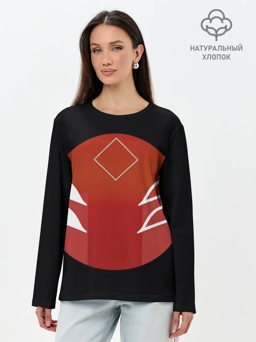 Лонгслив женский. Хлопок / Японская лисица