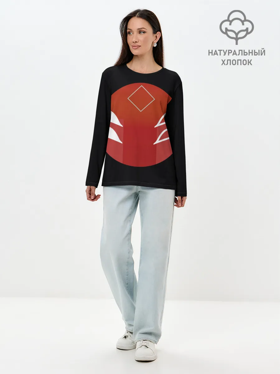 Лонгслив женский. Хлопок / Японская лисица