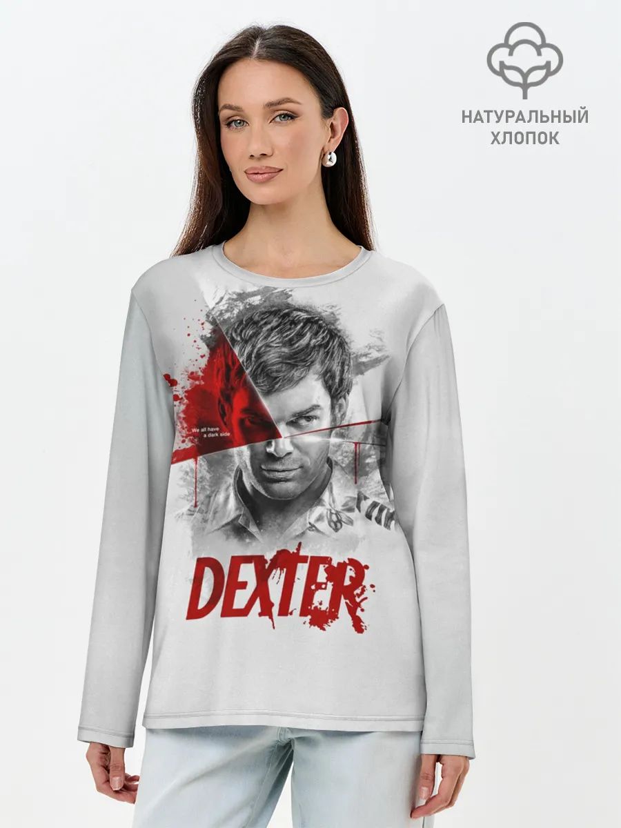 Лонгслив женский. Хлопок / Dexter Правосудие Декстера