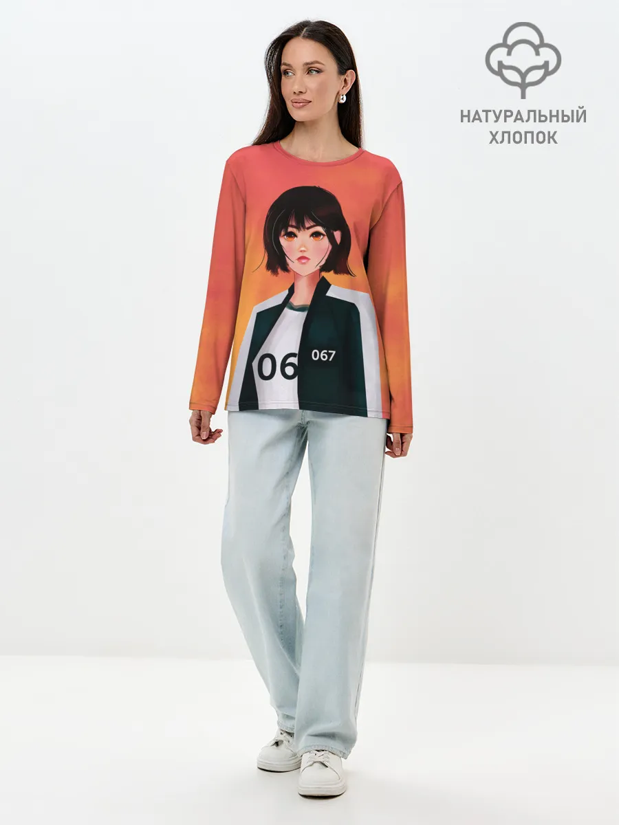 Лонгслив женский. Хлопок / Красавица 067