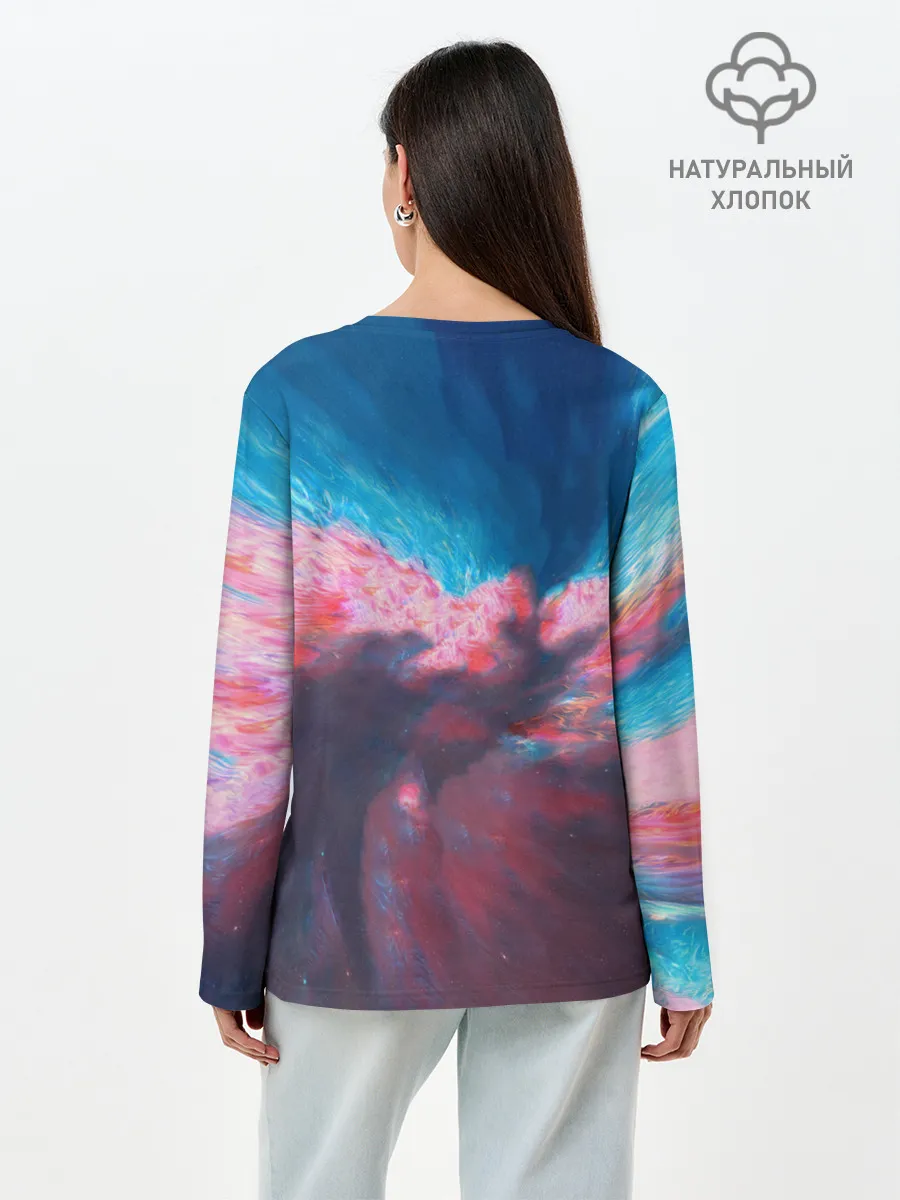 Лонгслив женский. Хлопок / ВСЕЛЕНСКИЙ КОТ