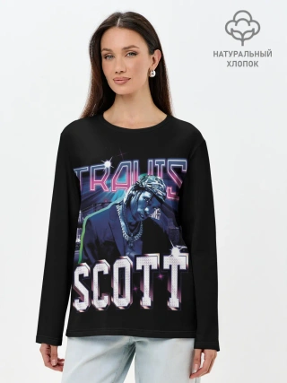 Лонгслив женский. Хлопок / Travis Scott RAP