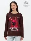 Лонгслив женский. Хлопок / SQUID GAME | ИГРА В КАЛЬМАРА СОТРУДНИК