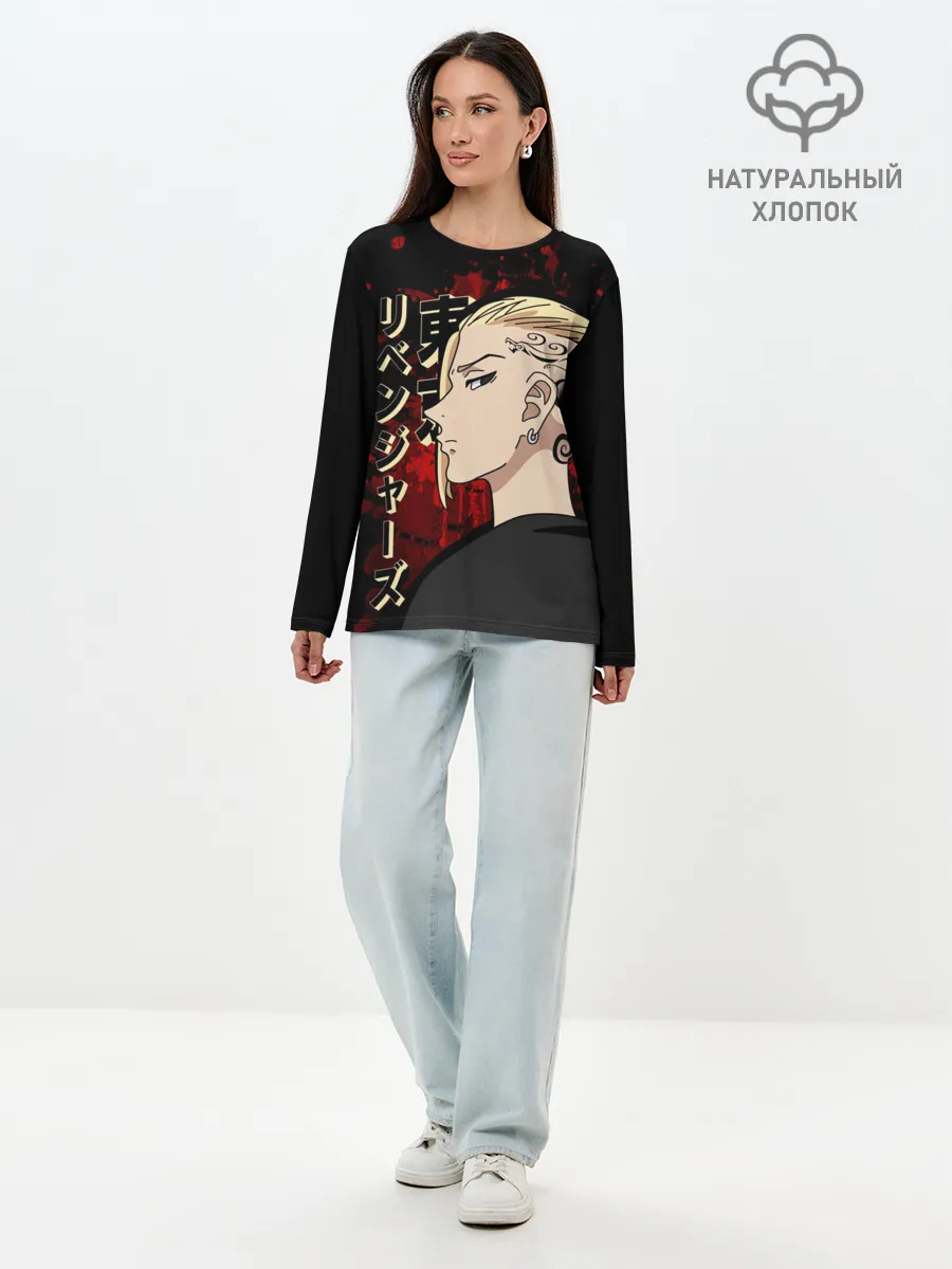 Лонгслив женский. Хлопок / Токийские мстители: Дракен