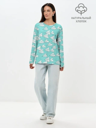 Лонгслив женский. Хлопок / Paper Airlines