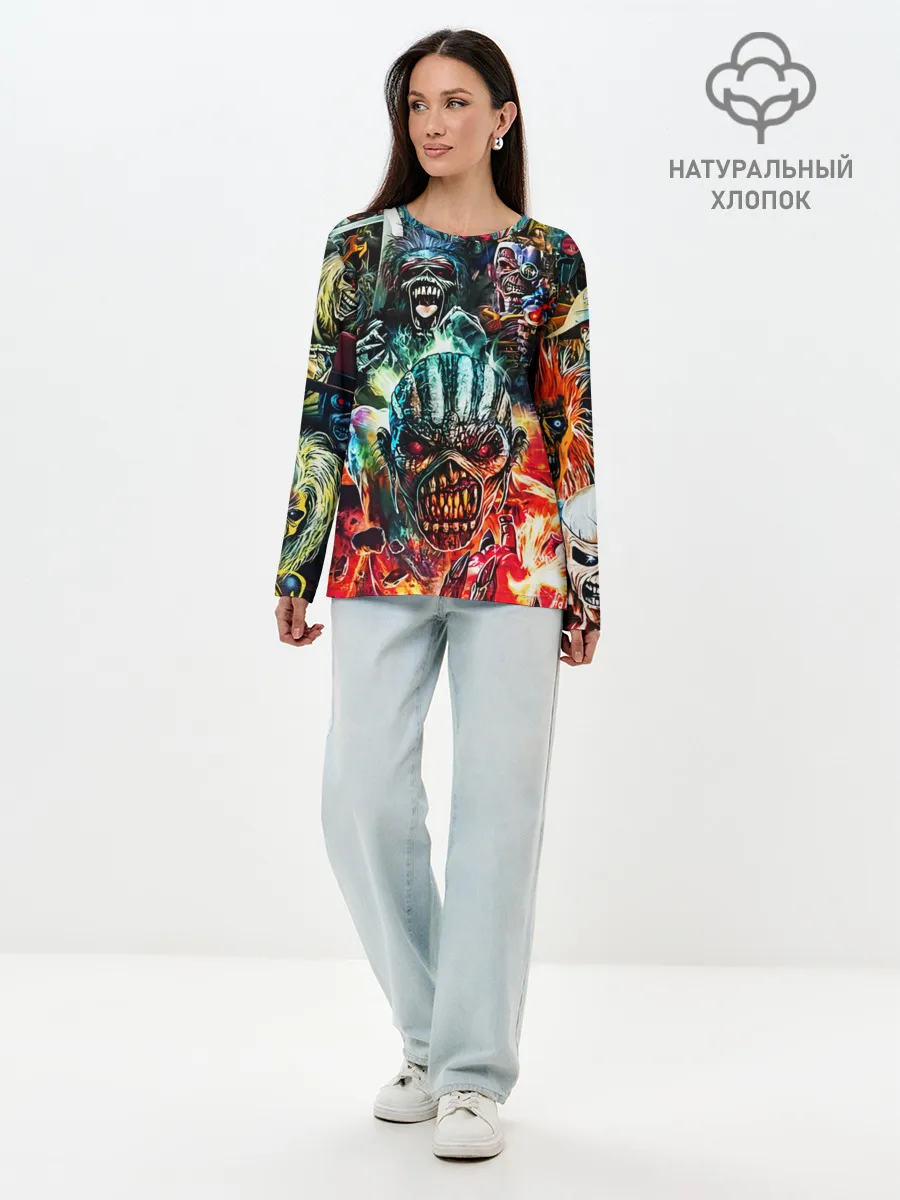 Лонгслив женский. Хлопок / Iron Maiden