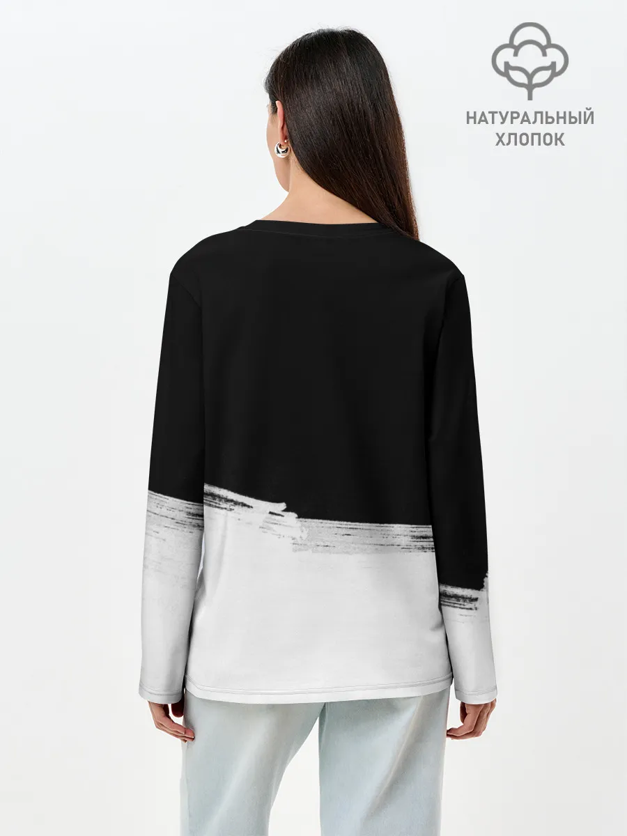 Лонгслив женский. Хлопок / ПРИЗРАКИ