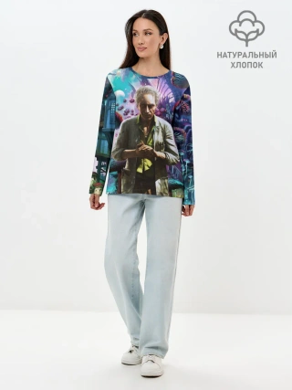 Лонгслив женский. Хлопок / MushroomTrip