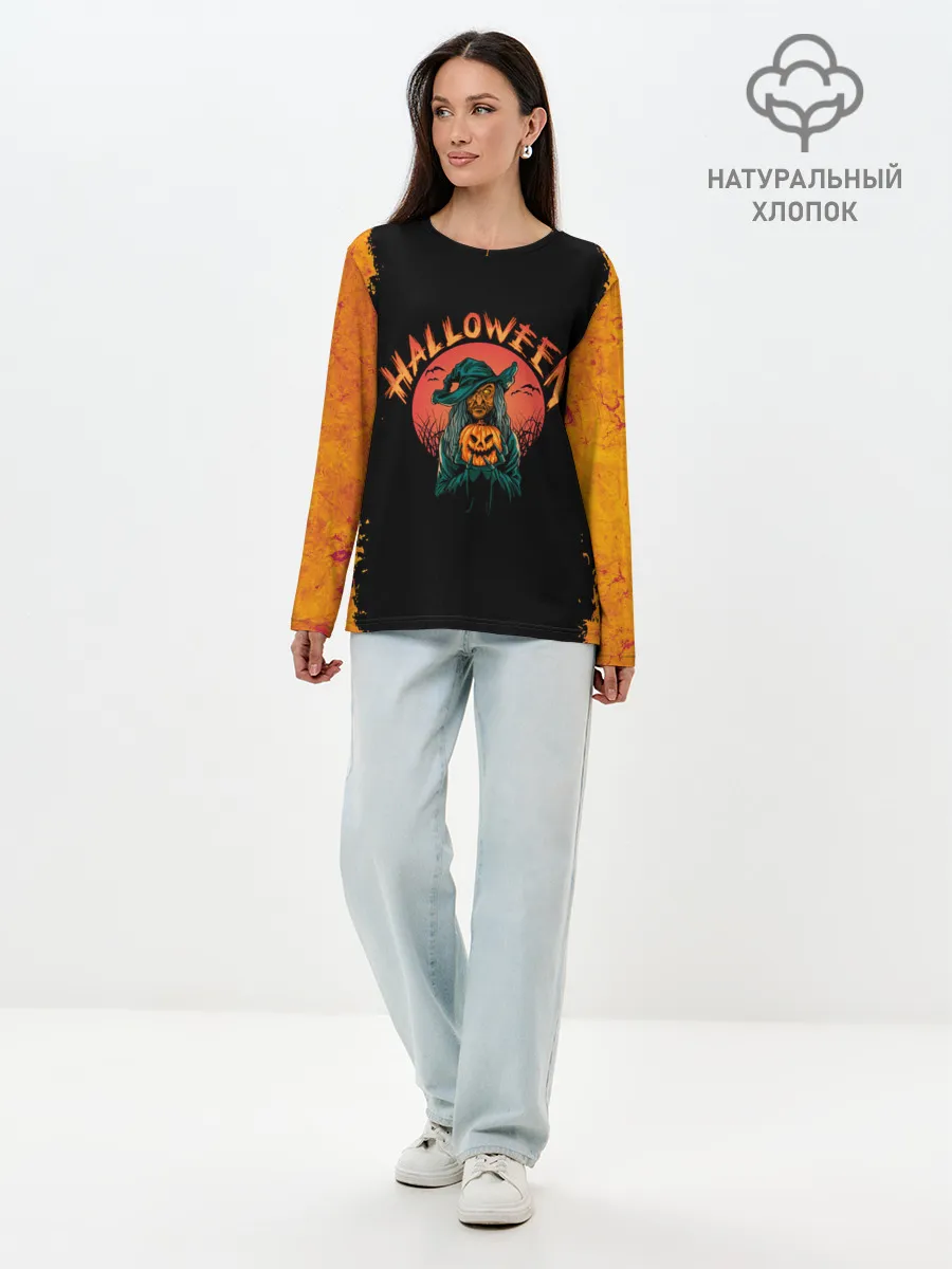 Лонгслив женский. Хлопок / СТАРАЯ ВЕДЬМА | THE OLD WITCH