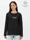 Лонгслив женский. Хлопок / ПАТТЕРН КРУГ КВАДРАТ ТРЕУГОЛЬНИК | PATTERN