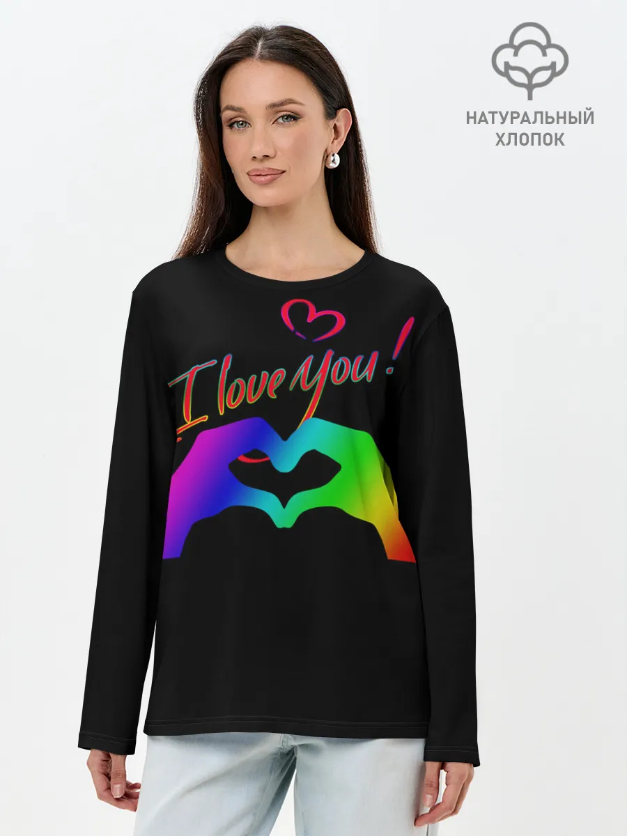 Лонгслив женский. Хлопок / Праздники