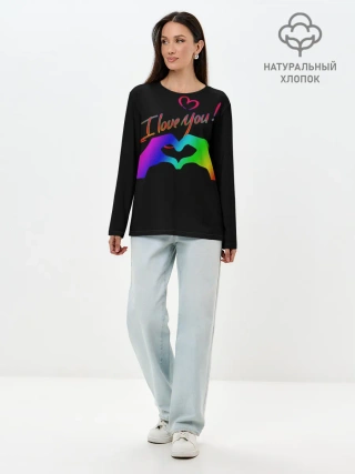 Лонгслив женский. Хлопок / Праздники