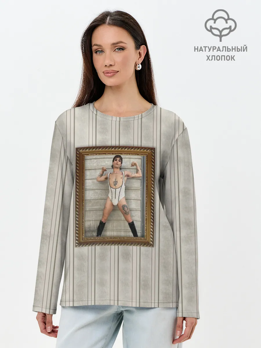 Лонгслив женский. Хлопок / Damiano David in swimsuit