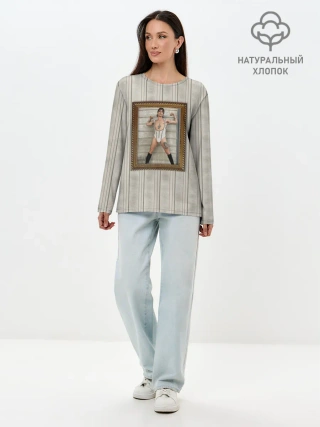 Лонгслив женский. Хлопок / Damiano David in swimsuit