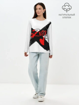 Лонгслив женский. Хлопок / МЯZГАТЬ