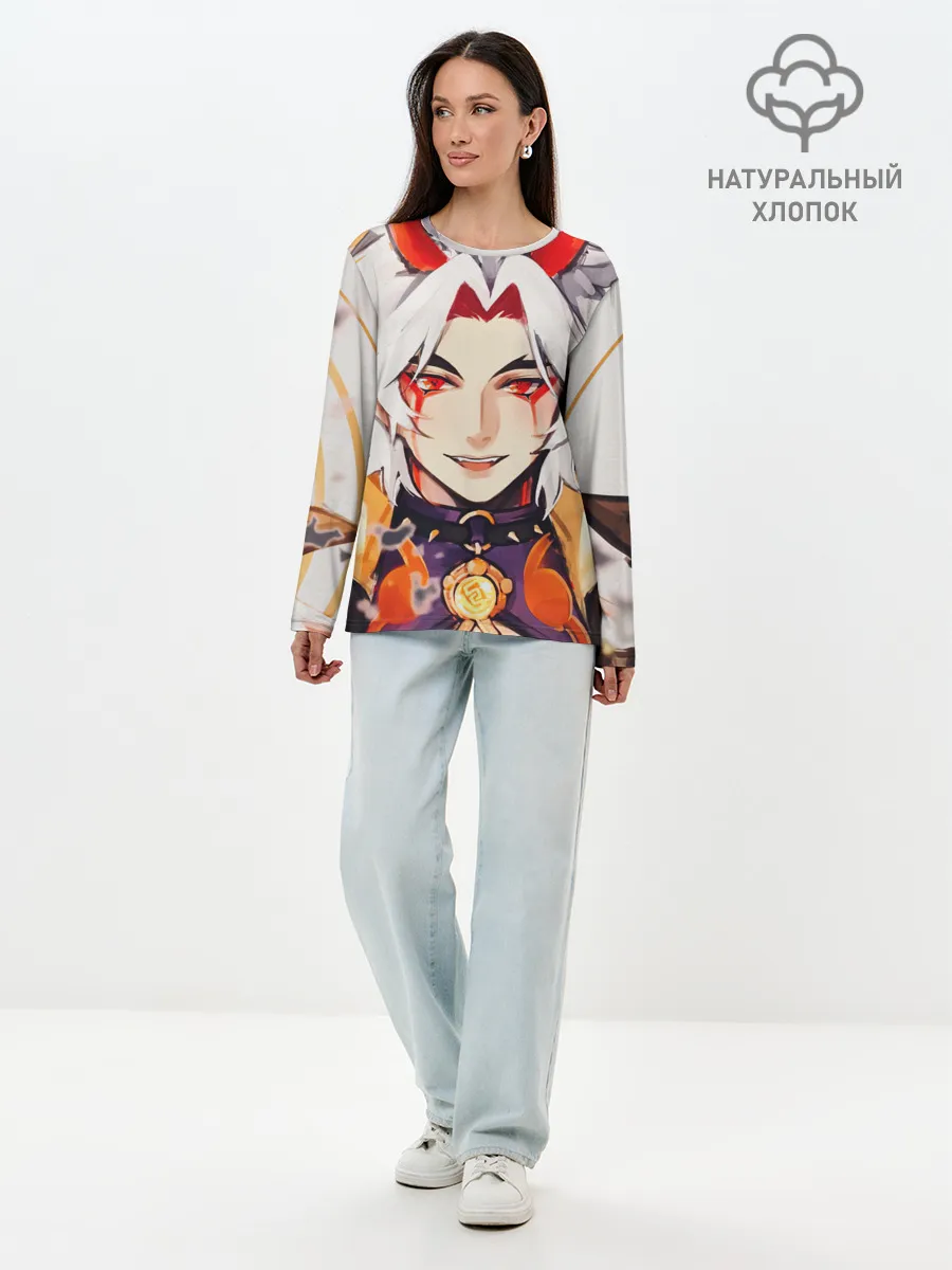 Лонгслив женский. Хлопок / Arataki Itto Genshin Impact
