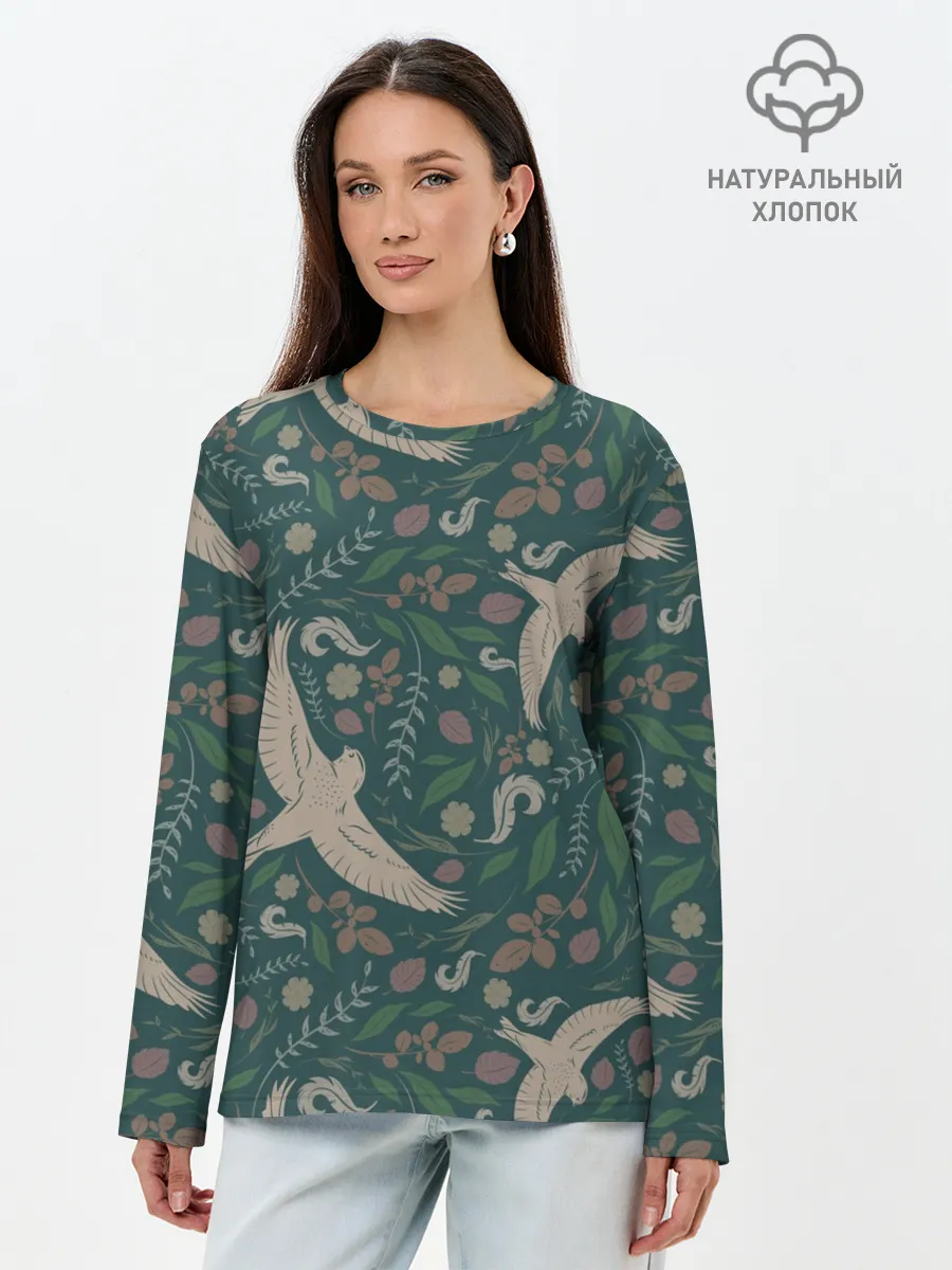Лонгслив женский. Хлопок / Ласточкина политра