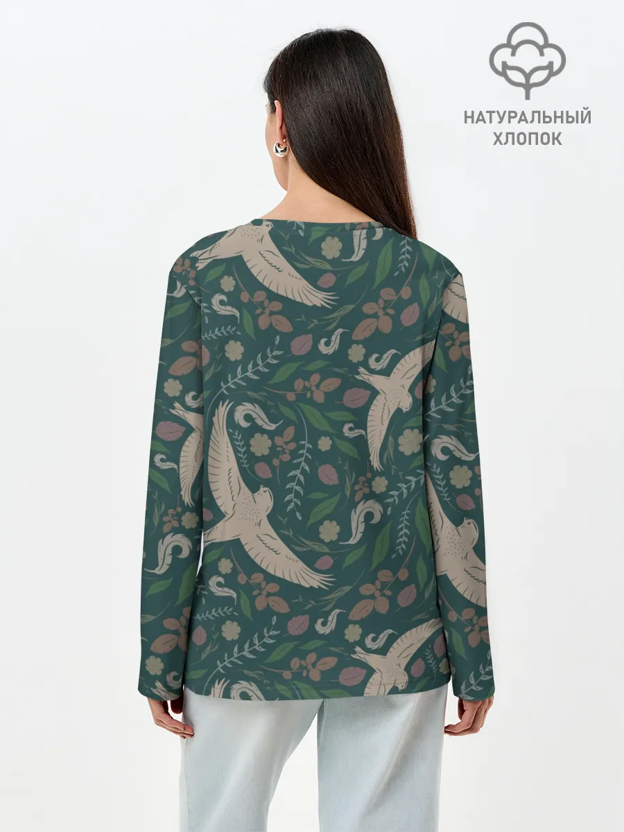 Лонгслив женский. Хлопок / Ласточкина политра