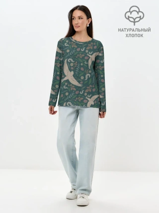 Лонгслив женский. Хлопок / Ласточкина политра