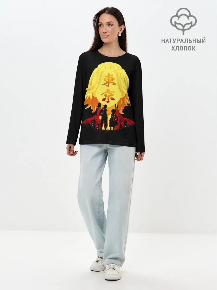 Лонгслив женский. Хлопок / Токийские мстители: Майки и Дракен