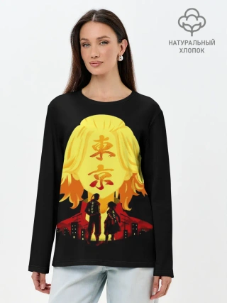 Лонгслив женский. Хлопок / Токийские мстители: Майки и Дракен