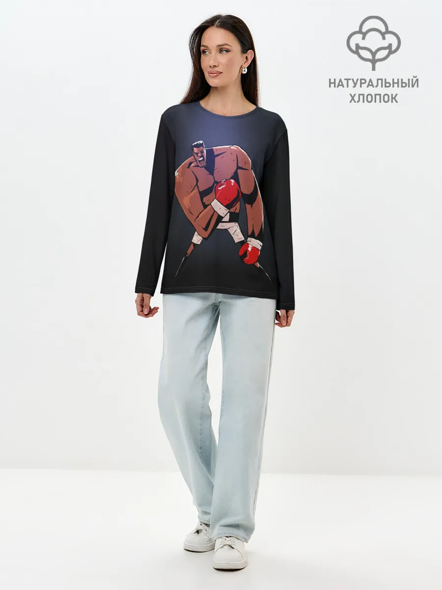 Лонгслив женский. Хлопок / Мультяшный Али